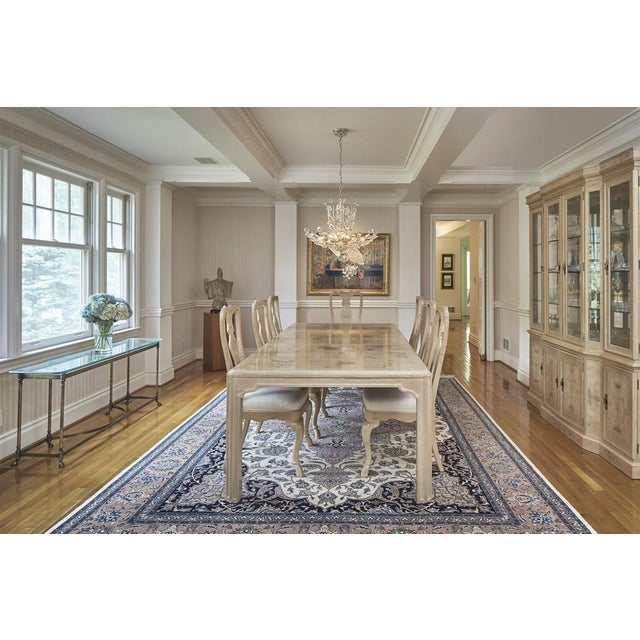 1990s Drexel Heritage Corinthian Burled Wood Oak & Ash Hutch For Sale In Boston - Image 6 of 6