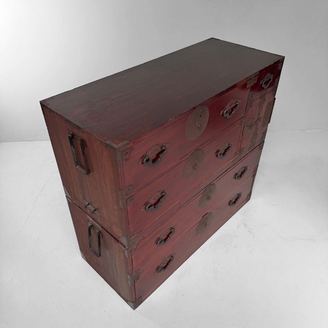 Japanese Kimono Tansu Chest of Drawers, 1890s For Sale - Image 12 of 18