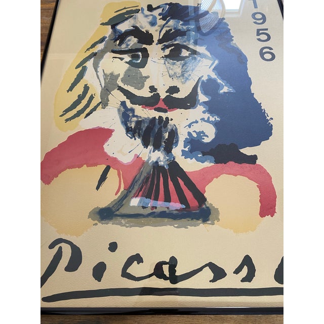 A striking vintage lithographic poster from Pablo Picasso’s renowned "Portraits Imaginaires" (Imaginary Portraits) suite....