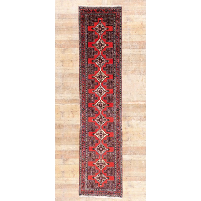 Late 19th Century Persian Senneh Rug, 02'10 X 12'10 For Sale - Image 10 of 10