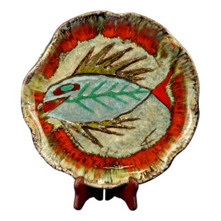 Futurist Ceramic Plate by Riccardo Gatti, Italy, 1920s For Sale