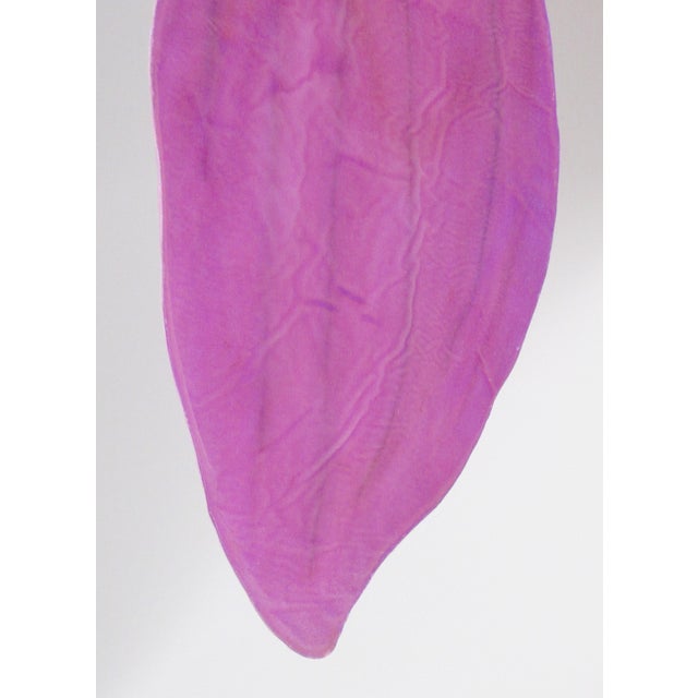 C. 2015 Original Artist Jurgen Reichert "Paphiopedilum Mirabilis" - Silicone Orchid, Light Wall Sculpture For Sale - Image 9 of 18