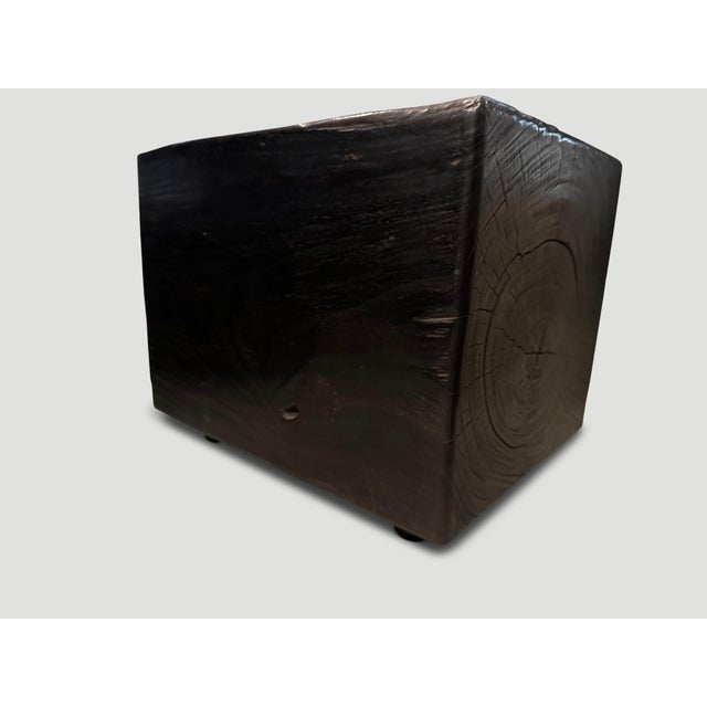 Mid-Century Modern Andrianna Shamaris Impressive Log Side Table or Bench For Sale - Image 3 of 6