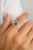 Boho Chic 1.01 Cts Oval Emerald & Diamond Wedding Ring Size 6.5 For Sale - Image 3 of 10