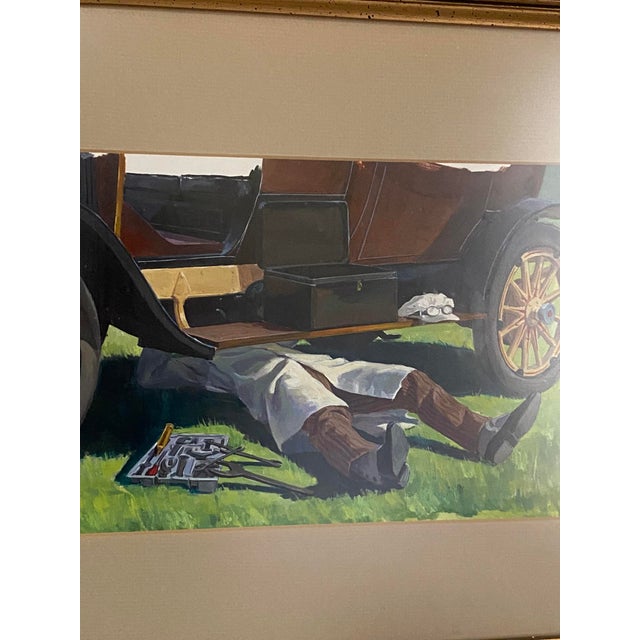 Mid 20th Century Oil Painting Robert Levin, Framed For Sale - Image 9 of 12