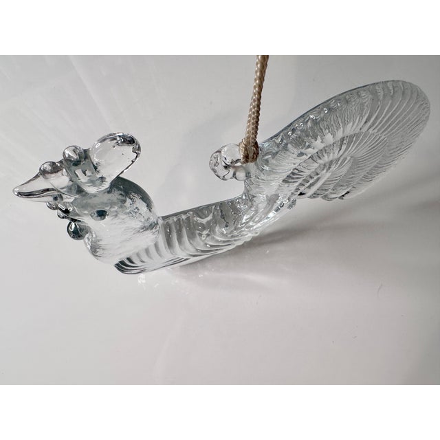 Glass Glass Art Suncatcher in the shape of a Rooster by Bertil Vallien for Boda, Sweden, 1970s For Sale - Image 7 of 13