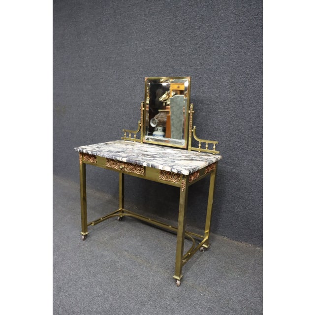 Mid 20th Century French Art Nouveau Vanity Table For Sale - Image 4 of 14