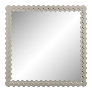 Fleur Home Carnival Chaos Square Mirror in Useful Gray, 36x36 For Sale