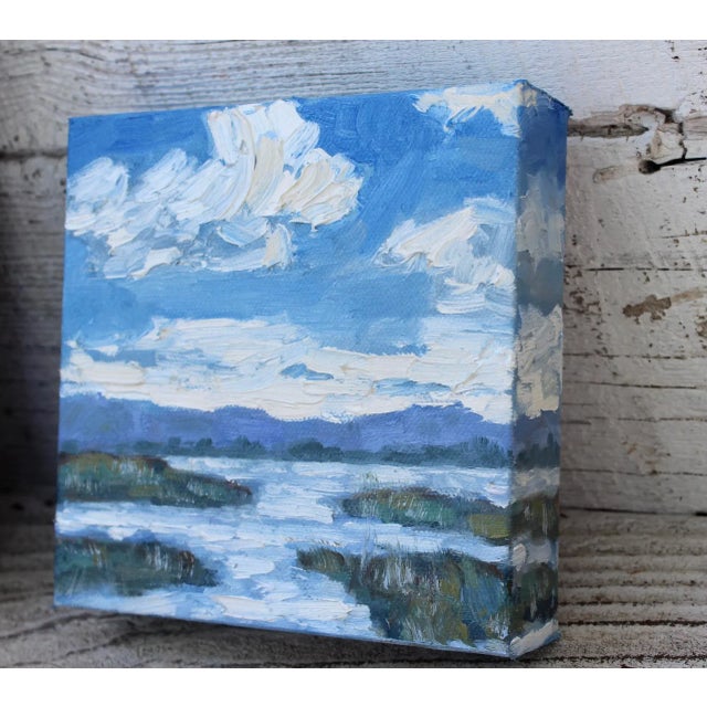 Quiet Places & Landscapes — Rush Ranch Wetlands Original oil painting by L. Haas, 6 x 6 in unframed gallery canvas,...