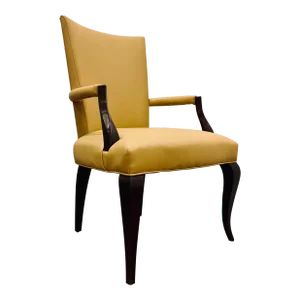 Baker Modern Mustard Leather Arm Chair/Desk Chair