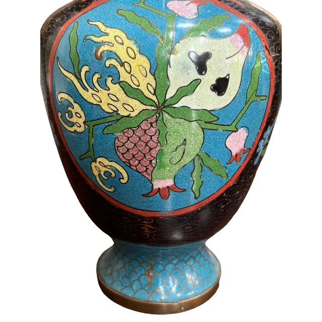 Late 19th Century Antique Cloisonne Vase, Stamped China For Sale - Image 9 of 9