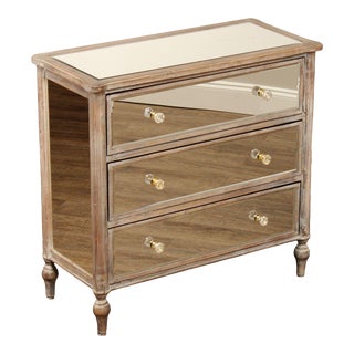 Early 21st Century Hollywood Regency Style Mirrored Chest of Drawers For Sale