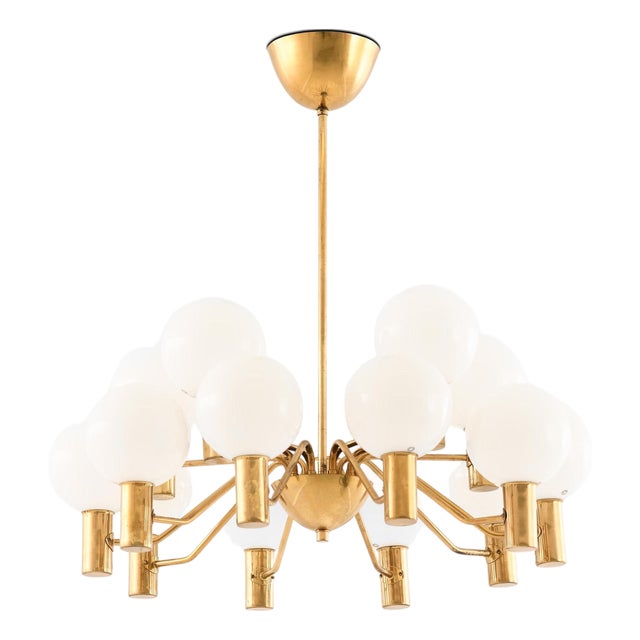 Model T-372/15 Ceiling Lamp attributed to Hans-Agne Jakobsson, 1950s For Sale