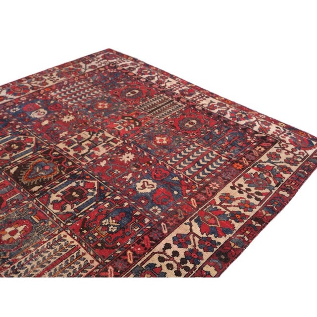 Vintage Persian Bakhtiari Kheshti Rug, 6’7” X 6’8” For Sale - Image 11 of 11