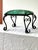 Italian Vintage Iron Stool in a Botanical Fabric by Pierre Frey For Sale - Image 4 of 7