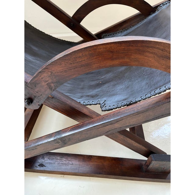1980s Vintage Leather Sling Chair, 1980s For Sale - Image 5 of 15
