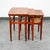 Mid Century Danish Modern Nesting Tables Solid Teak Set 3 Denmark Cane Vintage For Sale - Image 4 of 12