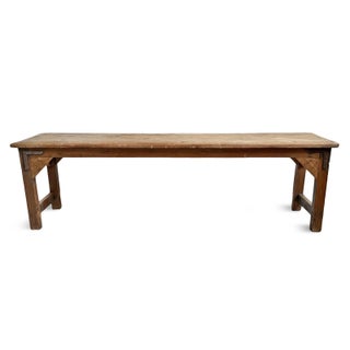 Vintage Teak School Bench For Sale