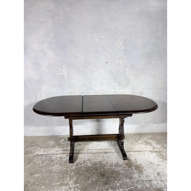 Vintage Elm Oval Extending Dining Table from Ercol For Sale - Image 6 of 13