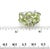 Mid 20th Century Mid 20th Century Pair of Peridot & Diamonds 14k White Gold Wide Semi Hoop Earrings For Sale - Image 5 of 5
