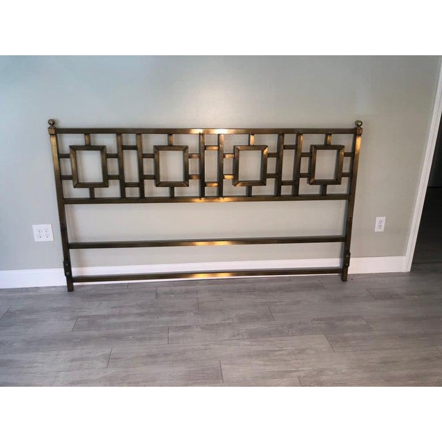 Mastercraft Greek Key Brass King Size Headboard Chairish