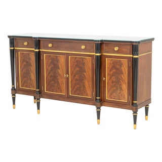 John Widdicomb Flame Mahogany Sideboard For Sale