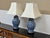 Blue & White Ginger Jar Table Lamps, Pair For Sale - Image 4 of 12