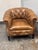 Restoration Hardware 1930's English Tufted Leather Tub Chairs, Pair For Sale - Image 11 of 12
