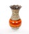 Mid-Century West German Glazed Porcelain Vase, Orange, Eggshell & Brown 10" Tall For Sale - Image 10 of 10