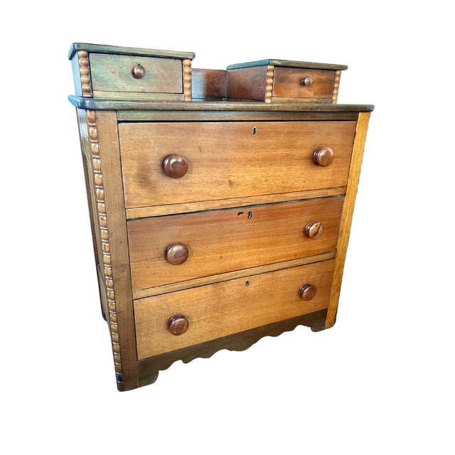 Wood Antique 19th Century Pine Chest of Drawers For Sale - Image 7 of 16