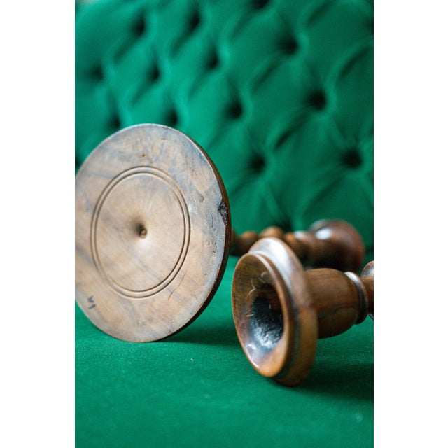 Antique Turned Candlesticks, 1800s, Set of 2 For Sale - Image 5 of 7