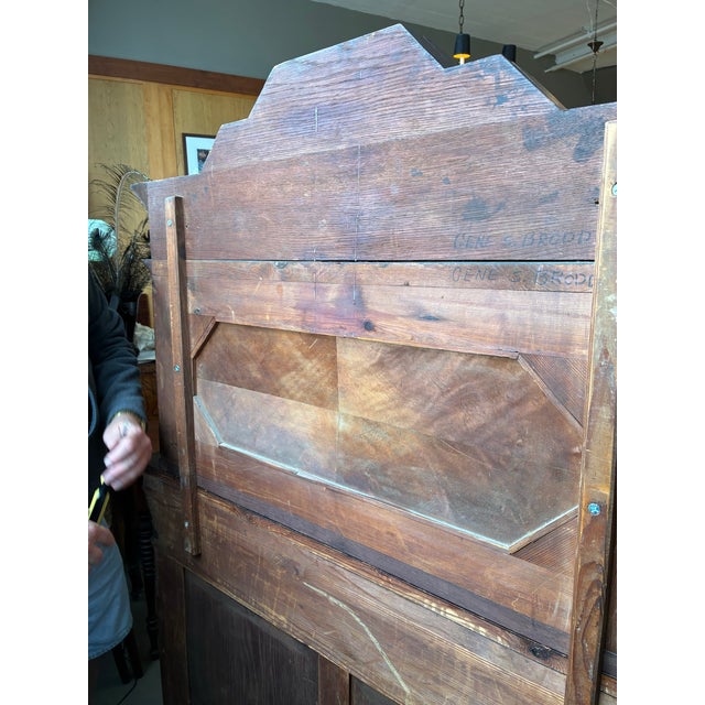 Antique Renaissance Revival Sideboard With Barley-Twist Columns and Raised Plate Rack. 47”l X 24.5”d X 37”h For Sale In Minneapolis - Image 6 of 10