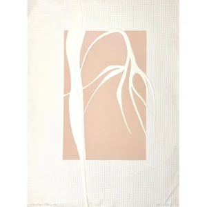 1980 "Leaf and Flower #3" Embossed Perforated Serigraph Numbered #20/60 by Harriet L. Stanton