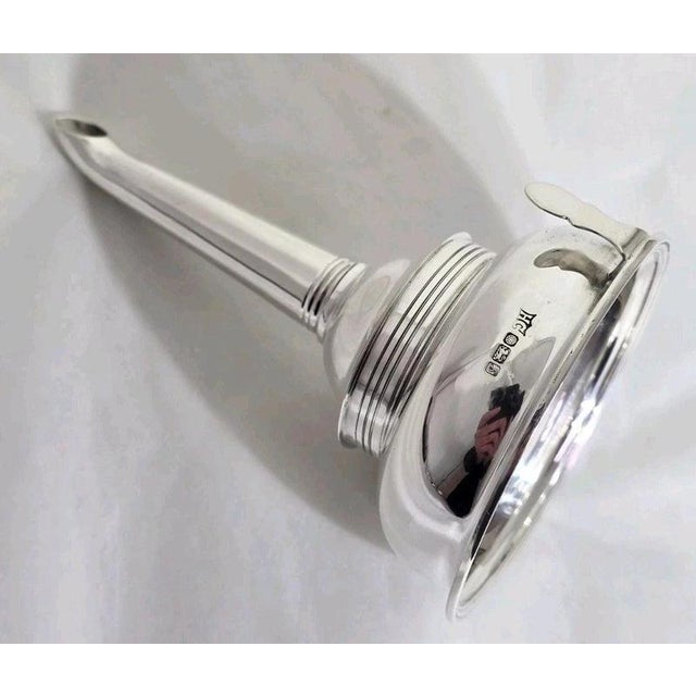 Sterling Silver Wine and Spirit Funnel from Hugh Crawshaw, Sheffield, 1992 For Sale - Image 12 of 18