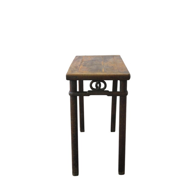 Early 19th Century Antique Chinese Double-Ring Motif Side Table For Sale - Image 5 of 5