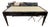 Black Writing Desk With Cream Leather Insert For Sale