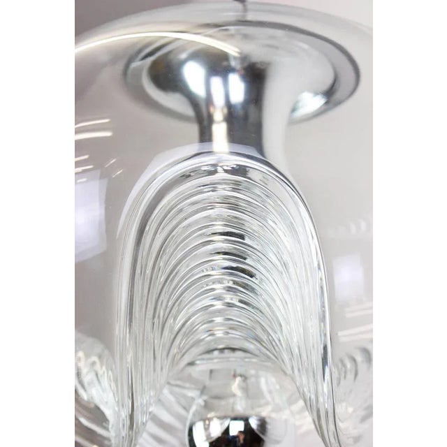 1970s Large German Clear Glass Pendant Light by Koch & Lowy for Peill & Putzler, 1970 For Sale - Image 5 of 7