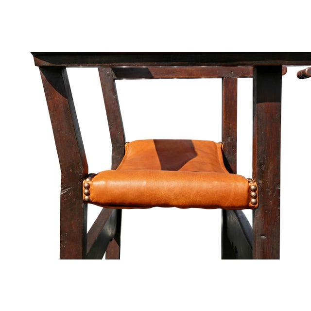 Spanish Baroque Walnut Armchairs - a Pair For Sale - Image 10 of 13