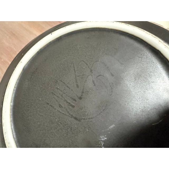 Ceramic Organic Modern Black Centerpiece Bowl For Sale - Image 7 of 10