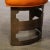 Orange Pair Mid-Century Modernist Oil Rubbed Bronze & Leather Demilune Stools for Wyeth For Sale - Image 8 of 8