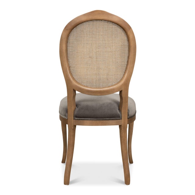 Louis XV Cane Back Dining Chairs in Driftwood, Sets of 2 For Sale - Image 4 of 11