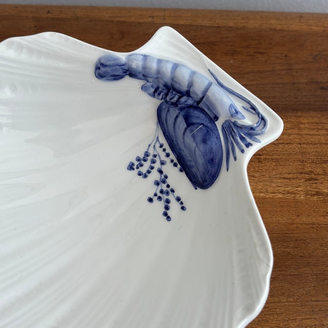 Traditional Late 20th Century Italian Seafood Motif Shell Dish For Sale - Image 3 of 7