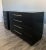 1950s Raymond Loewy for Mengel Chest of Drawers and Nightstand Set of 2 in Black With Glass Tops For Sale - Image 10 of 11