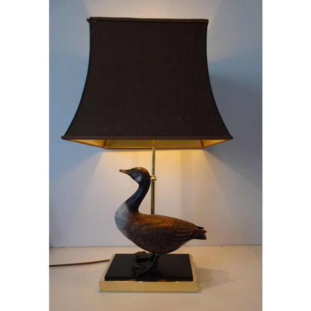Duck Table Lamp in Polished Brass, 1970s, in Very Good conditions. Designed 1970 to 1979 European Plug (up to 250V).The...