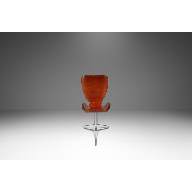 Animal Skin Pair of Patinaed K2 Office Chairs by Kirsten Jones & Adam Bottomley for Koi After Arne Jacbonsen Series 7 Chair, Uk & Italy, C. 2000s For Sale - Image 7 of 18