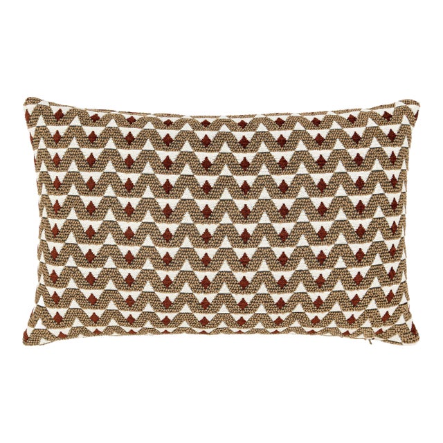 Scalamandre 22" x 14" Crizia Lumbar Pillow in Canyon For Sale