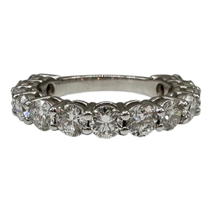 1.79ct Lab Grown Diamond Eternity Ring F vs 14k White Gold Size 4.5