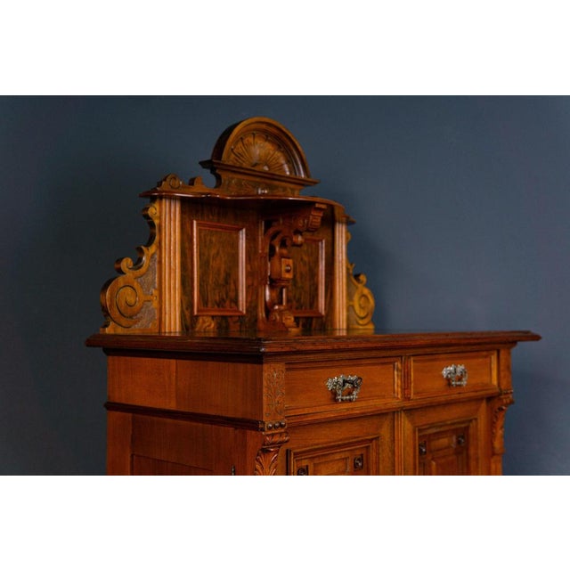 Wilhelminian Oak & Walnut Cabinet For Sale - Image 16 of 18