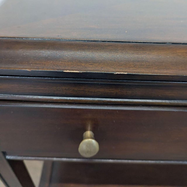 Restoration Hardware Two Drawer Nightstand For Sale - Image 12 of 14
