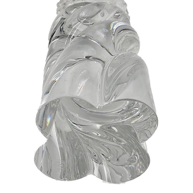 Baccarat Mid-Century Baccarat 6" "Aladin" Crystal Twisted Candlesticks - Pair as Is One Has Chip For Sale - Image 4 of 8